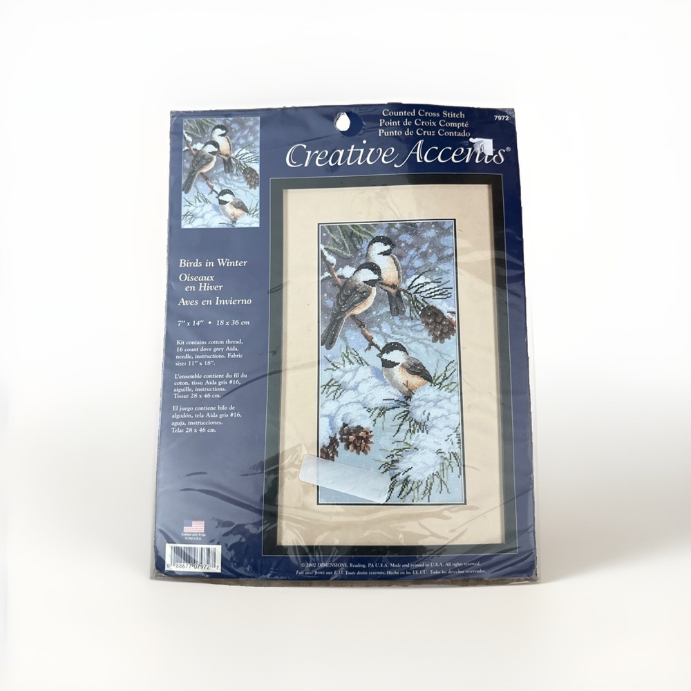 Creative Accents Counted Cross Stitch Birds In Winter 7972